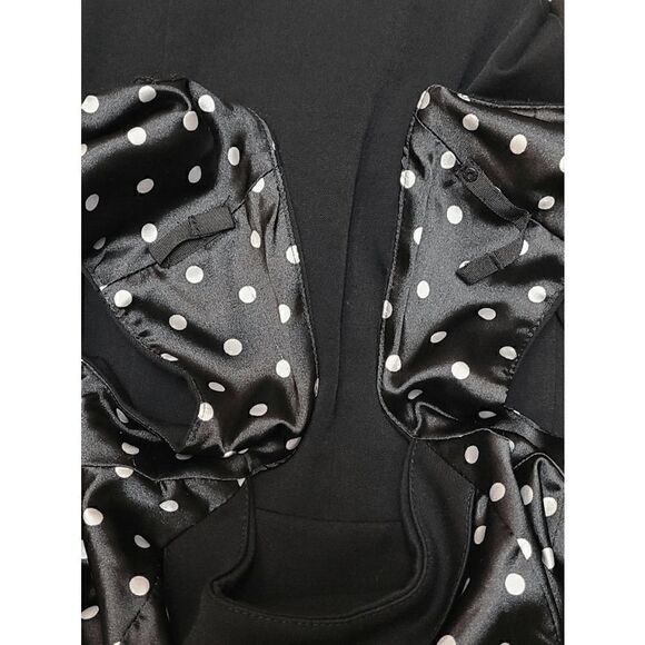 🖤 WHITE HOUSE BLACK MARKET Black Sleeveless Peplum Flippy Hem Sheath Dress - Picture 6 of 16